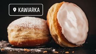 pączki z nadzieniem : wiśniowym, różanym owocowym, tofii lub ajerkoniak.