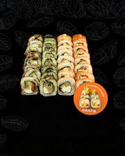 Zestaw "Smoków"(32 szt)+Futomak z krewetką w tempurze Zestaw "Smoków"(32 szt)+Futomak z krewetką w tempurze