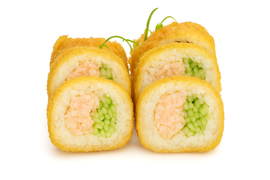 Futomaki tatar z kraba (sałatka surimi) w tempurze