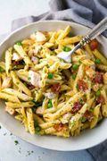 Tagliatelle ze szpinakiem i kurczakiem