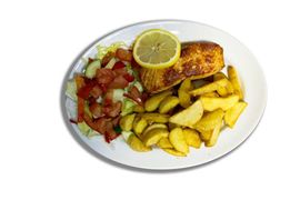 Lunch z łososiem +napój