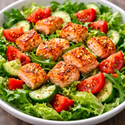 Sałatka z łososiem