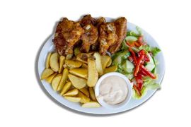 Lunch ze skrzydełkami +napój