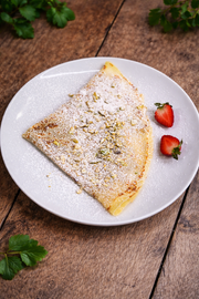 Naleśnik z kremem pistacjowym