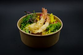 Bowl z krewetkami w tempurze (3 szt)