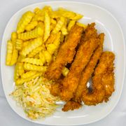 210.Kurczak chrupiący z frytkami