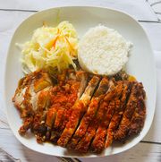 164.W sosie teriyaki z udkiem kurczaka pieczonym