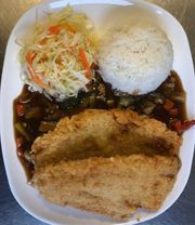 168.W sosie teriyaki z rybą chrupiącą
