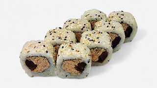 Uramaki z pieczonym łososiem