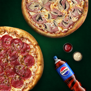 Pizza Salami (40cm) i Pizza Capriciosa (40cm) + pepsi 0,85l + 2x sos